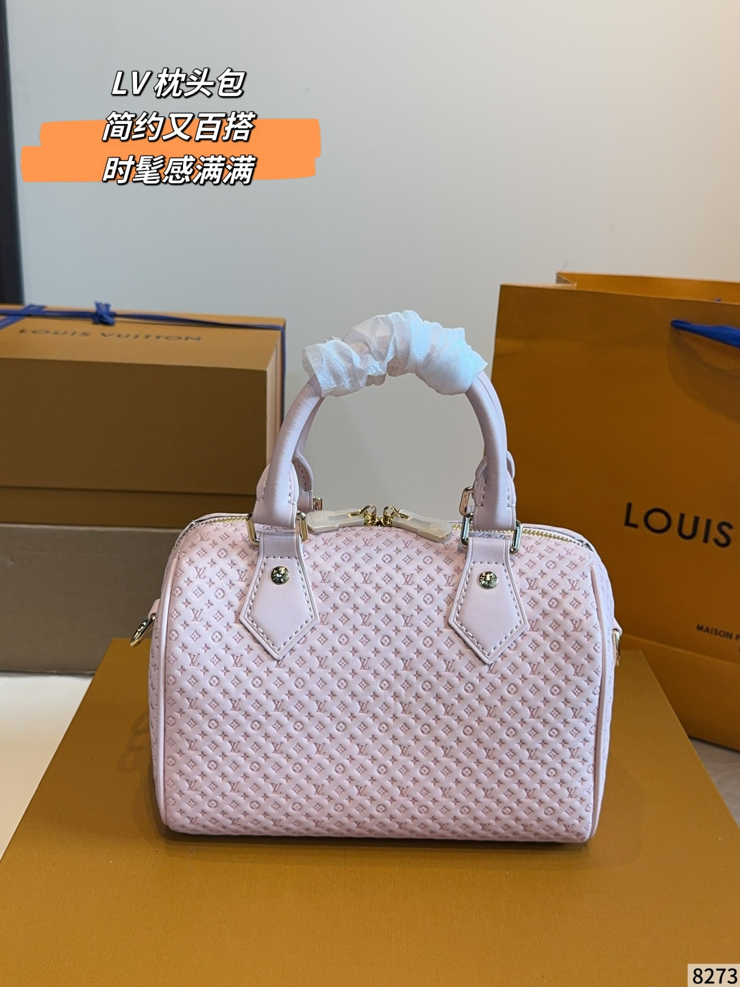 LV Speedy Handbag Monogram Canvas Cowhide Leather Zipper